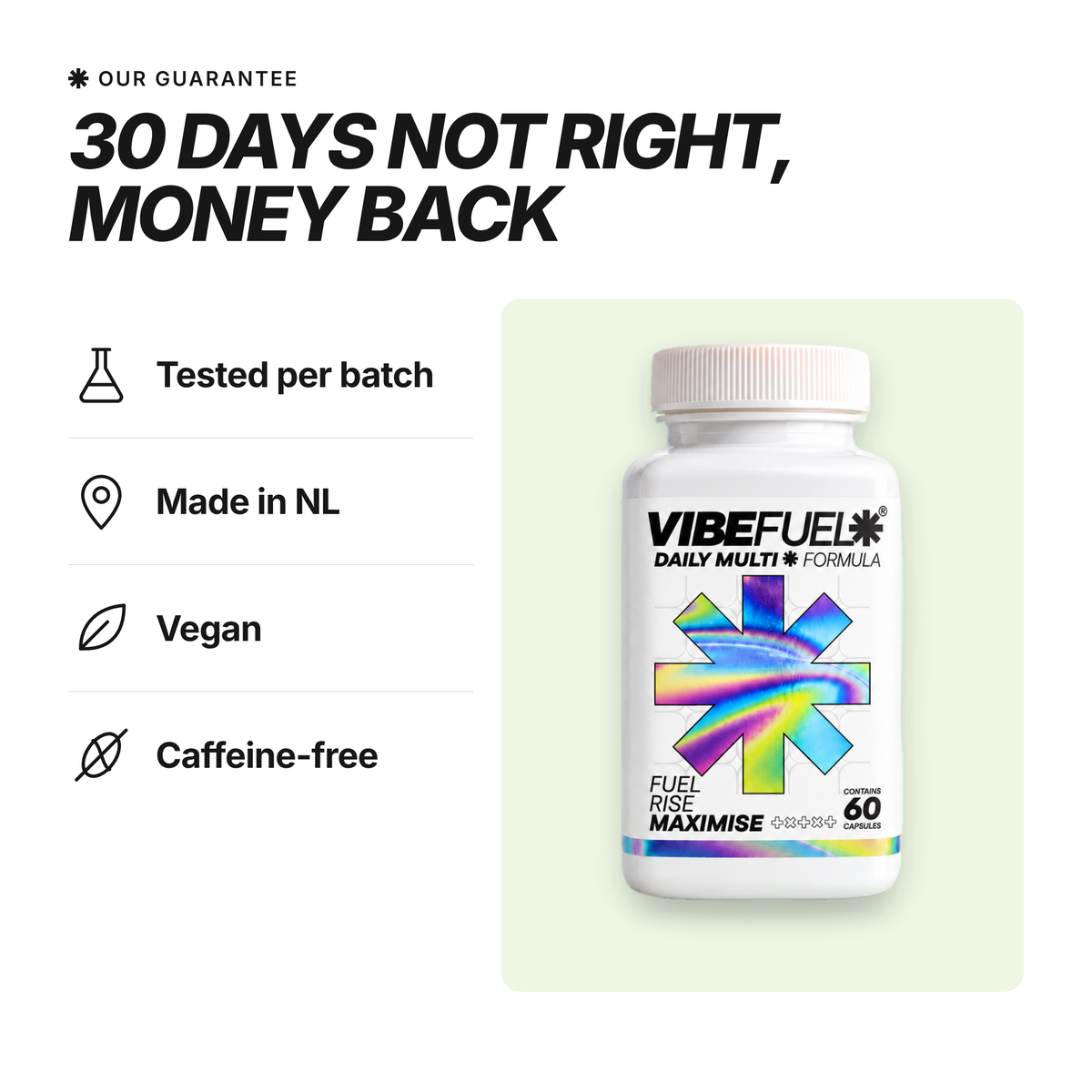 30 days money back guarantee