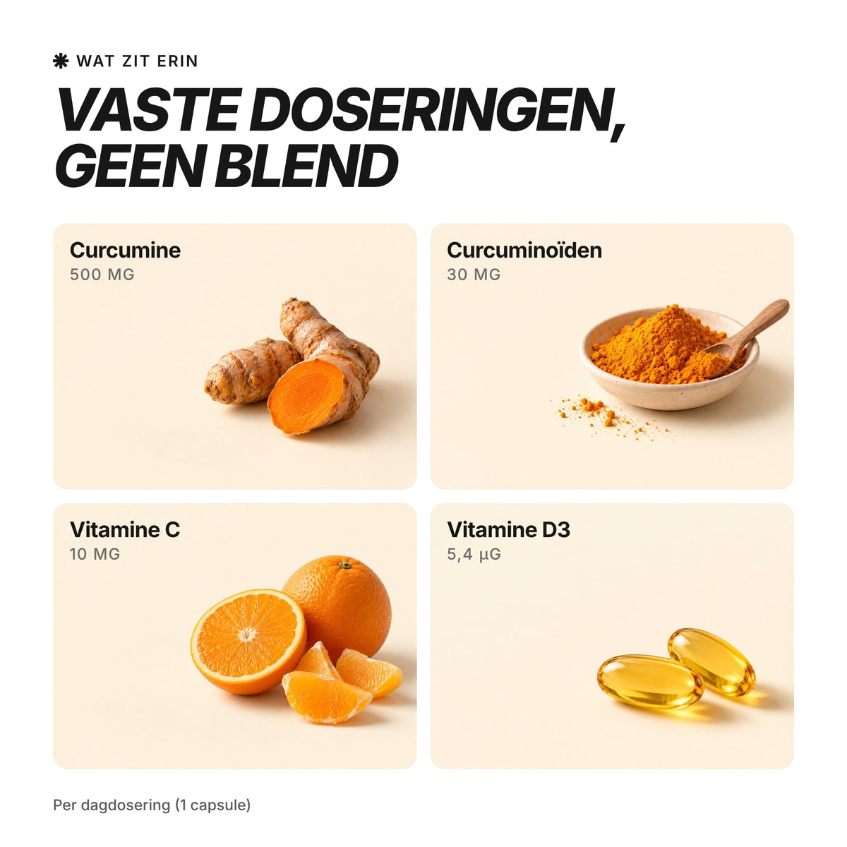 [nl] VIBEFUEL Curcu Nova Formula ingrediënten en dosering