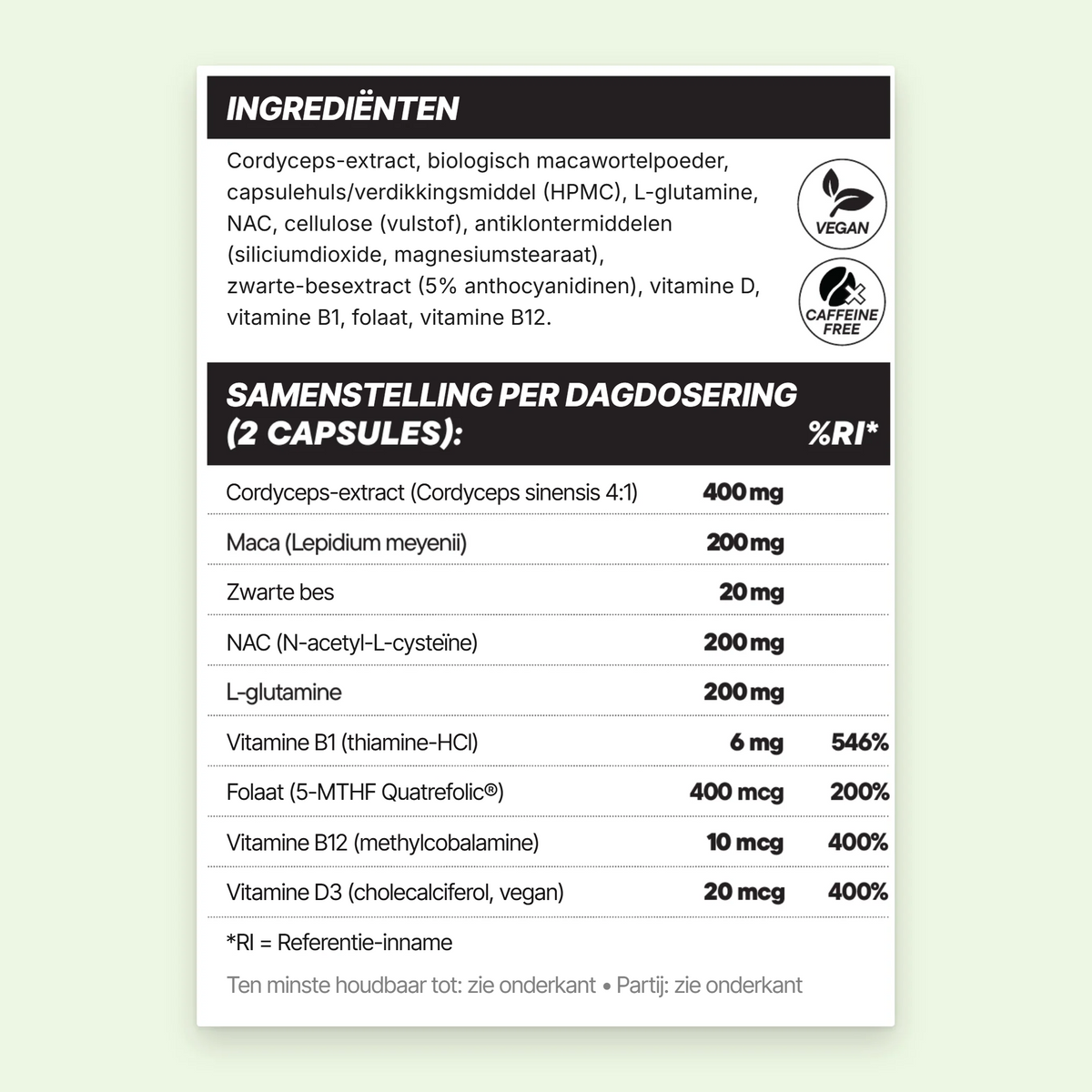 VIBEFUEL Multi Formula etiket